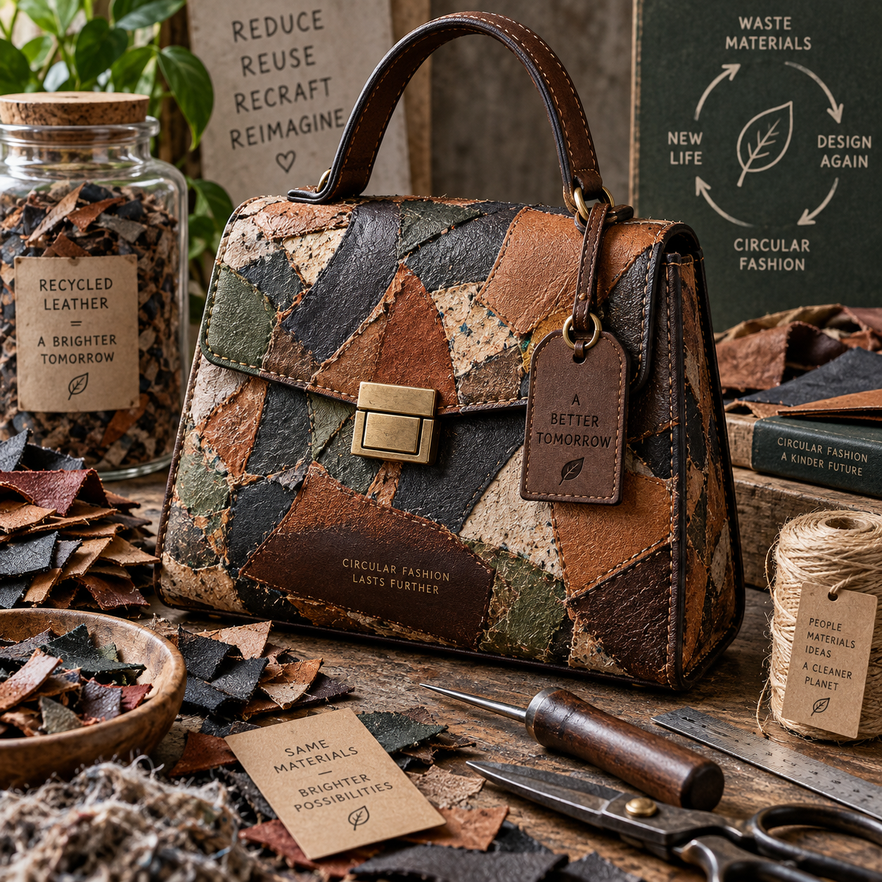 Der Lebenszyklus einer recycelten Lederhandtasche: Vom Lederrest zum Designerstück